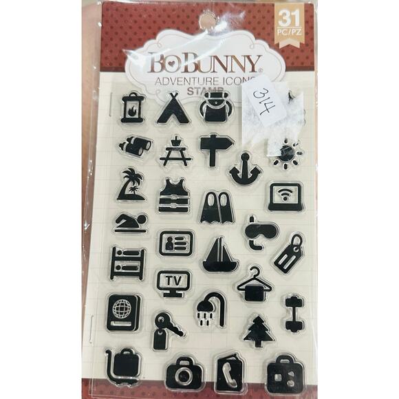 Bo Bunny Adventure Icon 31 Stamps - Picture 1 of 2